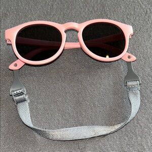 Pink Kids Sunglasses with Strap